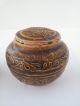 Antique Hand Carved Small Chinese Lidded Jars Pots photo 6