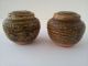 Antique Hand Carved Small Chinese Lidded Jars Pots photo 7