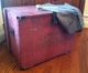 Antique Painted Stenciled Wood Advertising Crate Chest Box Salisbury Nc 1910 ' S Primitives photo 2