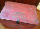 Antique Painted Stenciled Wood Advertising Crate Chest Box Salisbury Nc 1910 ' S Primitives photo 3