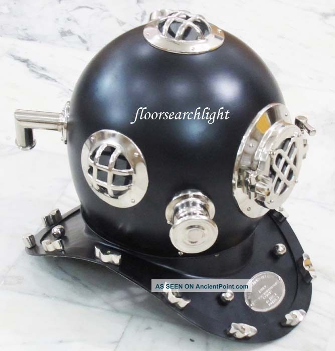 Collectible Nautical Steel Us Navy Divers Diving Helmet Black Powder Coated Diving Helmets photo