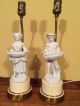 Paul Hanson Antique Porcelain Bisque French Figurine Table Lamps Vintage Lamps photo 1