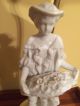 Paul Hanson Antique Porcelain Bisque French Figurine Table Lamps Vintage Lamps photo 6