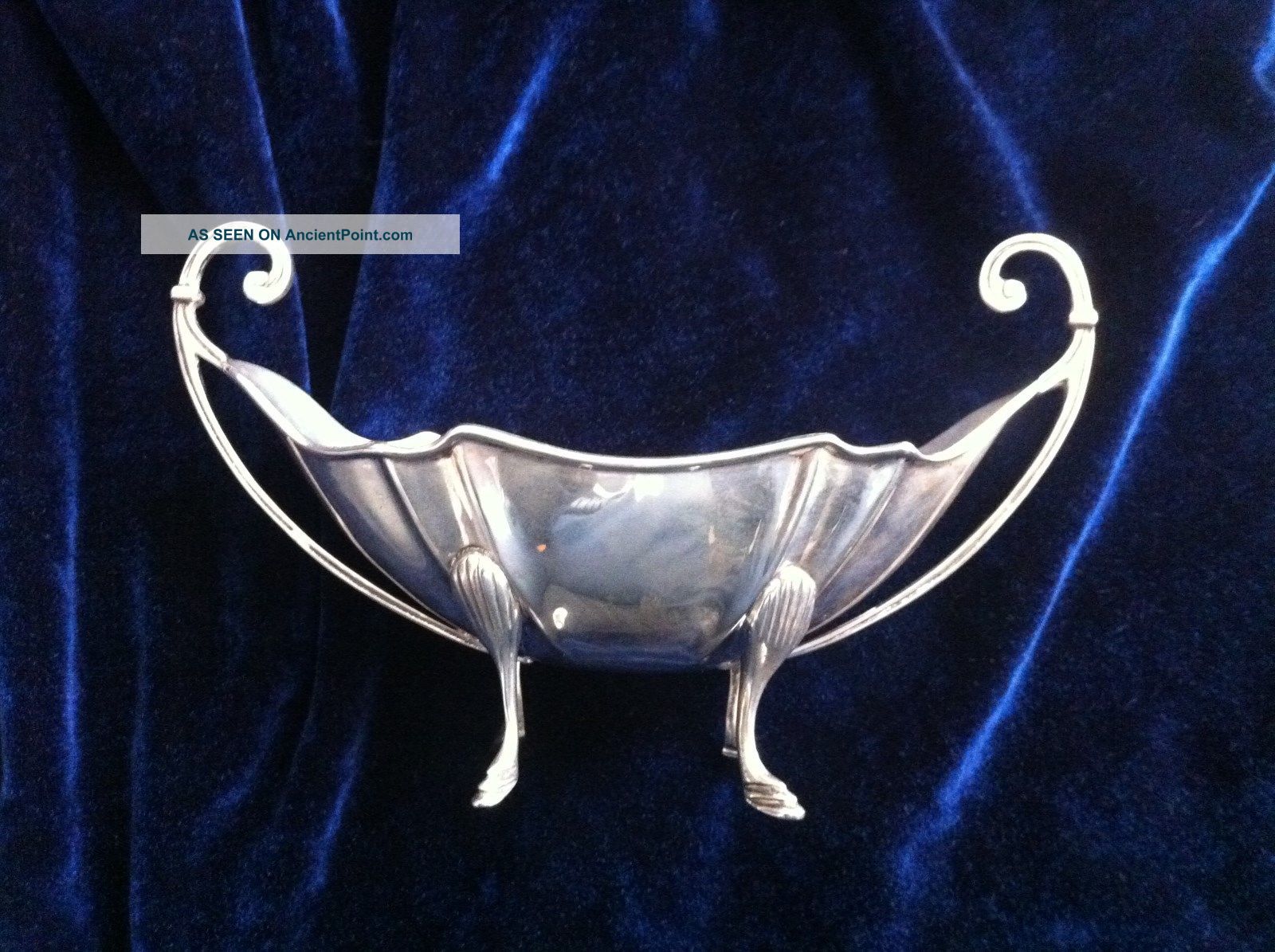 Vintage Hallmark Silver.  Bowl Unique Design In. United Kingdom photo