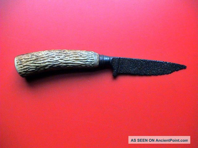 Antique Hunting Knife.  Deer Antler Handle.  17th Century Ad.  Found In Holland. Other photo