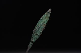 Ancient Persian Near Eastern Bronze Age Quad Arrow Head Weapon - 1200 Bc photo