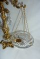 Vintage Ornate Justice Balance Scale Lead Crystal & 24kt Gold Plate Hamilton Co Metalware photo 8