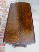 Antique English Dark Tiger Oak Drop Leaf Gate Leg Barley Twist Sofa Lamp Table 1900-1950 photo 6