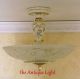 396 Vintage 30s 40s Ceiling Light Lamp Fixture Chandelier Re - Wired Cabbage Rose Chandeliers, Fixtures, Sconces photo 2