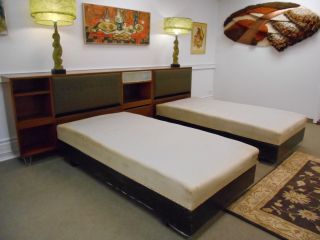 Rare George Nelson Herman Miller 5pc.  Bedroom Set Hairpin Leg Headboards Eames photo