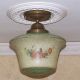 612 Vintage 30s 40s Ceiling Light Lamp Fixture Porch Hall Re - Wired Pendant ? Chandeliers, Fixtures, Sconces photo 1