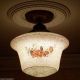 612 Vintage 30s 40s Ceiling Light Lamp Fixture Porch Hall Re - Wired Pendant ? Chandeliers, Fixtures, Sconces photo 2