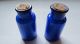 Vintage Drug Store Bottles - Unopened Cobalt Blue Medicine Cork Top Bottles & Jars photo 1