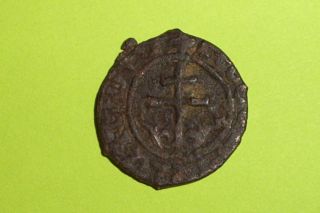 Rare Medieval Coin Patriarchal Cross King Hetoum Ii 1289 Ad Old Treasure Vg photo