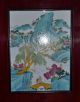 Estate Framed Chinese Painted Porcelain Landscape Plaque 20th C Other photo 3