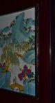 Estate Framed Chinese Painted Porcelain Landscape Plaque 20th C Other photo 7