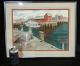 Vintage Signed Watercolor Painting/frame Rockport Massachusetts Ship/boat Harbor Other photo 1
