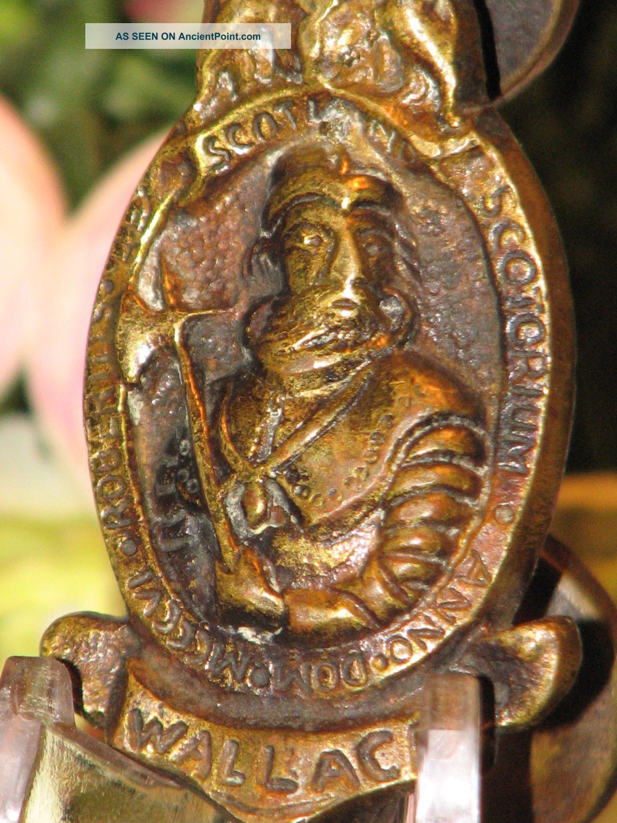 Rare Australian Brass Door Knocker Wallace Armorial1900 ' S Complet Door Bells & Knockers photo