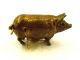 Antique Bronze Pig Measuring Tape,  Wind - Up Tail,  Figural Sewing Circa 1860 ' S Tools, Scissors & Measures photo 1