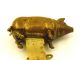 Antique Bronze Pig Measuring Tape,  Wind - Up Tail,  Figural Sewing Circa 1860 ' S Tools, Scissors & Measures photo 5