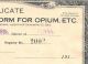Antique 1915 Authentic Pennsylvania History Heroin Opium Etc Order Form Document Other photo 2