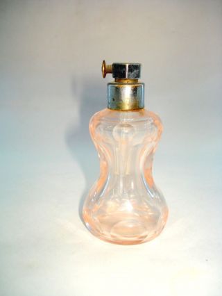 Decorative Shape Vintage Pink Glass Perfume Bottle,  Collectible.  G14 - 28 photo