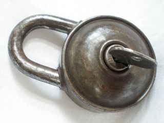Primitive Antique Hand Made Lock Iron Finding Tool 1900 - 1920 Key Fully Upright photo