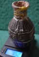 Stunning Roman Ancient Glass Bottle,  Ca 200 Ad.  Ceramic Vase Vessel With Goats Roman photo 11