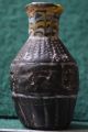 Stunning Roman Ancient Glass Bottle,  Ca 200 Ad.  Ceramic Vase Vessel With Goats Roman photo 1