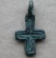 British Found Medieval Period Bronze Cross Pendant 1100 - 1300 Ad Vf+++ British photo 2