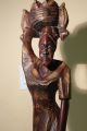 Old Rare Wood.  Large Statue African Woman.  Handmade. Sculptures & Statues photo 7