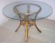 Mid Century Heywood Wakefield Table & 4 Chairs Set Glass Top Mid-Century Modernism photo 1