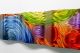 Contemporary Hand Painted Metal Wall Art Accent - Elation Wave - Jon Allen Mid-Century Modernism photo 3