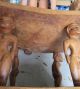 Antique African Solid Teak Queen ' S Chair Fertility Relic Rare Animalistic Relic Sculptures & Statues photo 11