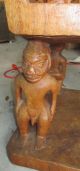 Antique African Solid Teak Queen ' S Chair Fertility Relic Rare Animalistic Relic Sculptures & Statues photo 3
