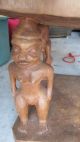 Antique African Solid Teak Queen ' S Chair Fertility Relic Rare Animalistic Relic Sculptures & Statues photo 4
