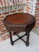 Antique French Renaissance Oak Octagonal Barley Twist Entry Hall Or Sofa Table 1800-1899 photo 2