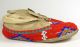 Rare Antique Plains Indian Native American Red Beaded Leather Moccasins Ornate Native American photo 4