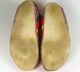 Rare Antique Plains Indian Native American Red Beaded Leather Moccasins Ornate Native American photo 6