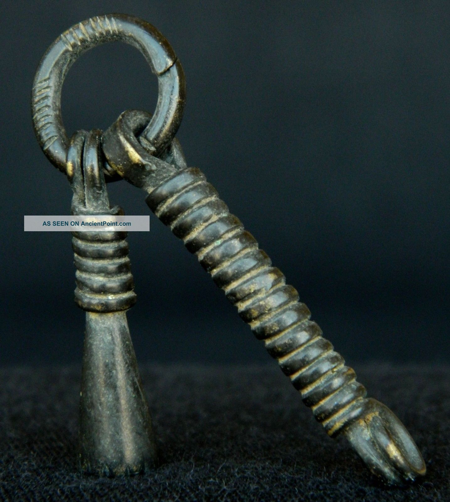 Chalcolithic Copper Double Pendant - 2800 To 2200 Years Before Present - Sahara Neolithic & Paleolithic photo