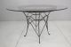 Glass Top Dinnette Dining Set Round Table 4 Chairs Iron Wicker Patio Garden Post-1950 photo 7