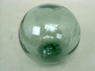 F7 Japanese Antique Glass Fishing Float Buoy Ball ø 9 Cm 3.  5 