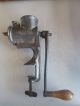 Antique Russell & Erwin No.  1 Meat Grinder Counter Mount Tinned Metal Display. . . . Meat Grinders photo 1