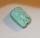 Ancient Faience Bead,  Amulet Stamp,  Sides Double X Inside Rectangle Great Egyptian photo 3