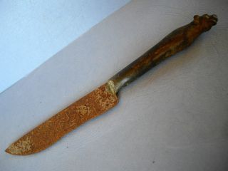 Ancient Roman Iron Blade With Bronze Handle.  (015274) photo