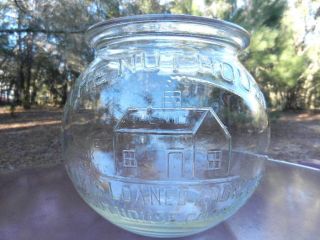 Old Nut House Nuts Glass Jar Counter General Country Store Dispenser photo
