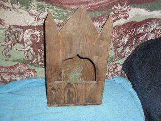 Antique Wood Hungarian Bird House 100 Years Old Primitive photo