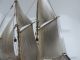 Finest Signed Japanese Two Masted Sterling Silver 960 Model Ship By Seki Japan Other photo 1