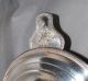 French Silverplate Ecuelle Covered Serving Bowl Beaded Musical Trophy Handles Bowls photo 2