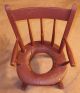 Antique Child ' S Thumb Back Windsor Potty Chair,  130 Y.  O.  (great X3 Grandfathers) 1800-1899 photo 2